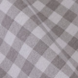 Draps en flanelle vichy gris
