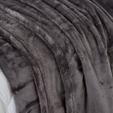 Coral fleece blanket alpes carbón