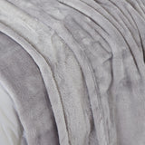 Gray alpine coral fleece blanket