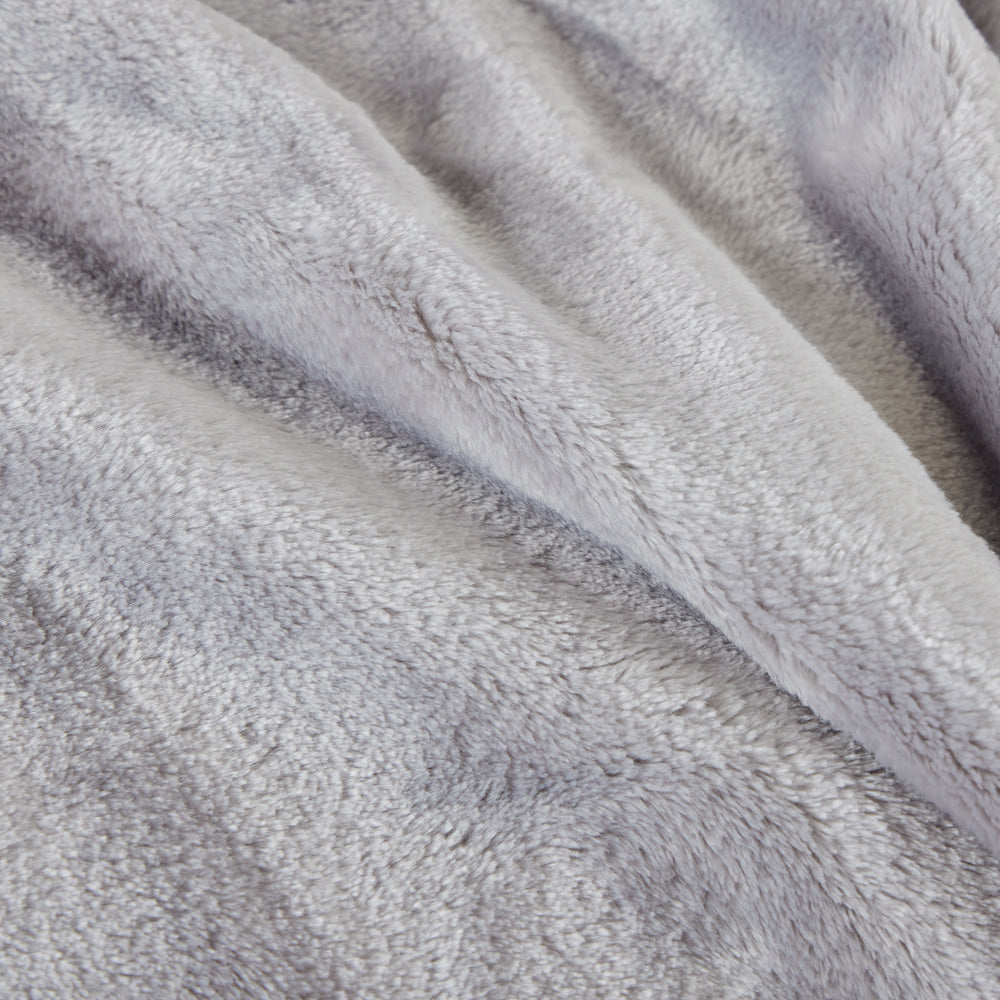 Gray alpine coral fleece blanket