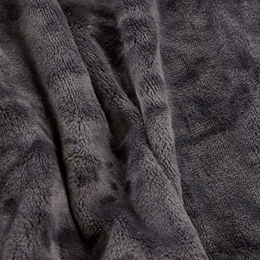 Coral fleece blanket alpes carbón