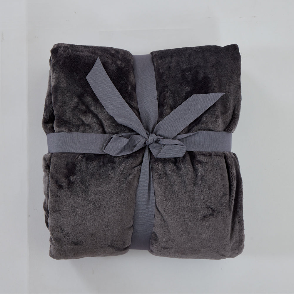 Coral fleece blanket alpes carbón