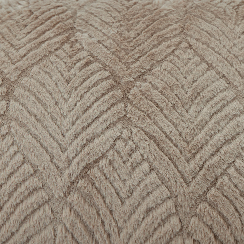 Housse de coussin effet poil dante vison