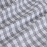 Cotton gingham gray napkins, pack of 4 units