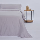 Solid gray microfiber duvet cover