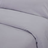 Solid gray microfiber duvet cover