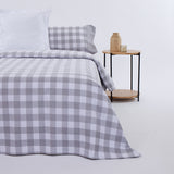 Housse de couette en flanelle grise pour femme