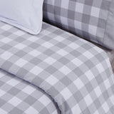 Housse de couette en flanelle grise pour femme