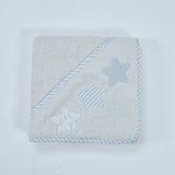 Bath cape 476 white-blue