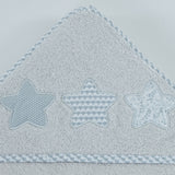 Bath cape 476 white-blue