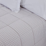 Couette d'hiver beige à carreaux vichy