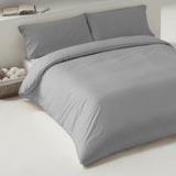 Couverture en microfibre de style nordique, gris lisse