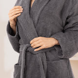 Peignoir coloris gris plomb