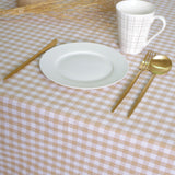 Nappe en coton vichy beige