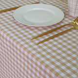 Nappe en coton vichy beige