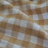 Nappe en coton vichy beige