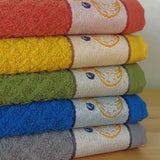 Terry cloth kitchen towel with jacquard border 5428