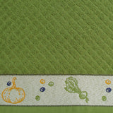 Terry cloth kitchen towel with jacquard border 5428