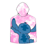 Children's microfiber bath poncho, lilac & stitch, 1540