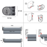 Estor enrollable Traslúcido premium Blanco