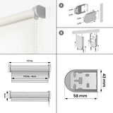 Estor enrollable Traslúcido Blanco