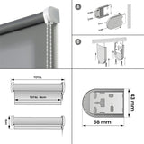 Estor enrollable Traslúcido Gris asfalto