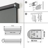 Estor enrollable Opaco Gris grafito