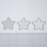 Star crib sheet set 476 white/gray