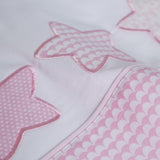 Parure de draps pour berceau Star 476 blanc/rose