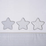 Star flannel crib sheet set 476 white/gray