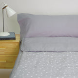 Housse de couette ajustable à étoiles, grise