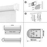 Estor enrollable motorizado Screen Blanco