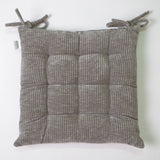 Housse de chaise en velours texturé gris 4