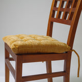 Housse de chaise en velours texturé moutarde 10