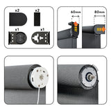 Estor enrollable motorizado Screen solar premium Grafito