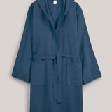 Peignoir en microfibre pour adulte, bleu marine