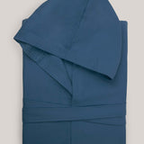 Peignoir en microfibre pour adulte, bleu marine