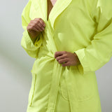 Adult microfiber bathrobe lemon