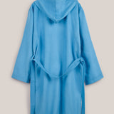 Adult microfiber bathrobe in navy blue