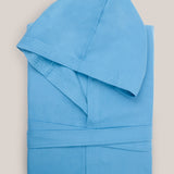 Adult microfiber bathrobe in navy blue