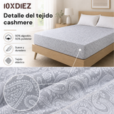 Gray cashmere printed mattress cover