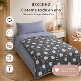 Adjustable sleeping bag cats