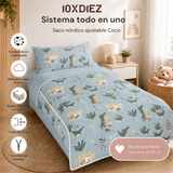 Sac de couchage nordique ajustable en fibre de coco